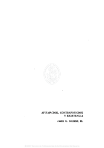 AFIRMACIÓN, CONTRAPOSICIÓN Y EXISTENCIA