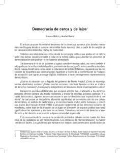 Democracia de cerca y de lejos1