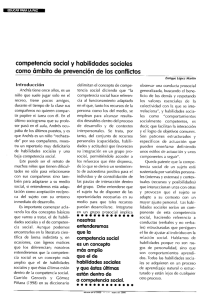 competencia social y habilidades sociales como ámbito