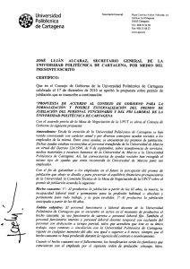 Acuerdo Consejo de Gobierno - Universidad Politécnica de Cartagena