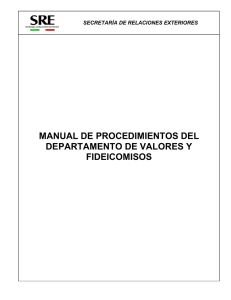 manual de procedimientos del - Secretaría de Relaciones Exteriores