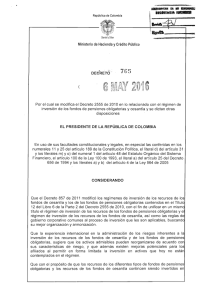 decreto 765 del 06 de mayo de 2016