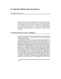 La cláusula arbitral: aspectos prácticos