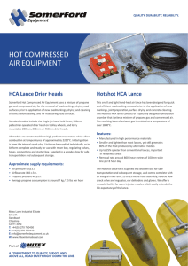 Hot Compressed Air equipment