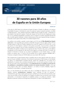 30 razones para 30 años de España en la Unión Europea