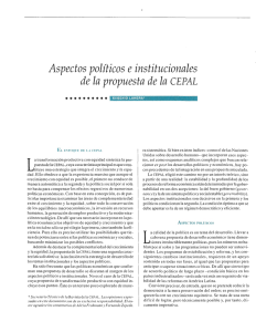 Aspectos políticos e institucionales de la propuesta de la CEPAL