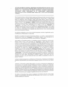 ACTA DE ASAMBLEA GENERAL ORDINARIA DE TENEDORES DE