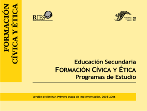 programa, la Formación Cívica y Ética