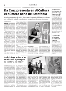 Da Cruz presenta en AlCultura el número ocho de Fotofobia