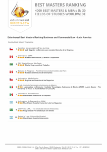 Eduniversal Best Masters Ranking Business and Commercial Law