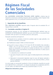 Régimen Fiscal de las Sociedades Comerciales