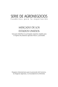 SERIE DE AGRONEGOCIOS