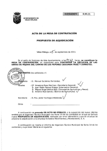 propuesta de adjudicación - Ayuntamiento de Vélez