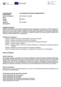 Actividades de gesti&oacute;n administrativa.