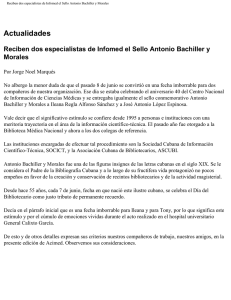 Reciben dos especialistas de Infomed el Sello Antonio Bachiller y