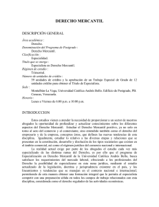 Derecho Mercantil - Universidad Cat&oacute;lica Andr&eacute;s Bello