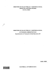 CUA No. 40684 Departamento de Transportes Unidad Ejecutora