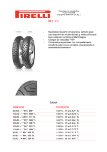 - Neumático de perfil convencional perfecto para uso deportivo en
