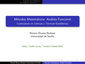 Métodos Matemáticos: Análisis Funcional