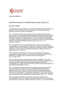 DESCRIPCIÓN DE LAS COMPETENCIAS DEL MÓDULO II Derecho