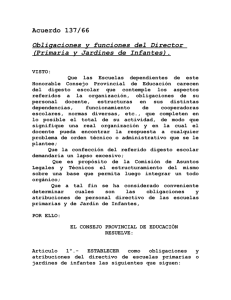 Acuerdo 137/66 Obligaciones y funciones del Director (Primaria y