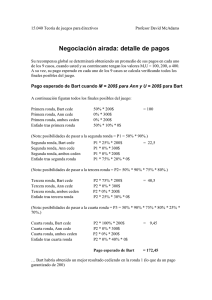 Negociación airada: detalle de pagos