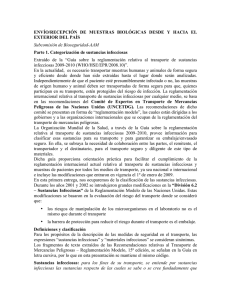 ENVÍO/RECEPCIÓN DE MUESTRAS BIOLÓGICAS DESDE Y