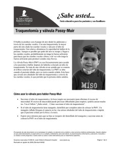 Traqueotomía y válvula Passy-Muir - St. Jude Children`s Research