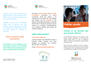 Hablar ayuda - New Health Foundation