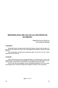 metodología de los atlas lingüísticos en españa