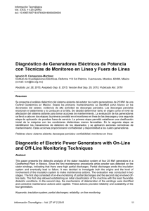 Diagnóstico de Generadores Eléctricos de Potencia con Técnicas