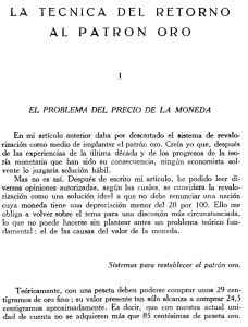 la tecnica del retorno al patron oro