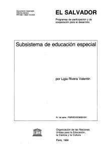 Subsistema de educación especial: El Salvador - unesdoc