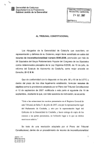 Recurso de súplica del Gobierno de la Generalidad