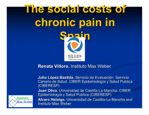 The social costs of The chronic pain in Spain