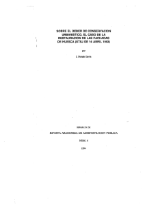 sobre el deber de conservación urbanistico. el caso de la