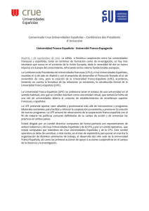 Comunicado Crue Universidades Españolas – Conférence des