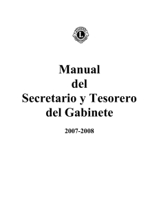 Manual del Secretario y Tesorero del Gabinete