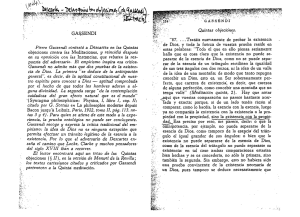 GASSENDI Pierre Gassendí contestó a Descartes en las Quintas