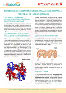 Enfermedades neurodegenerativas con acúmulo cerebral de hierro