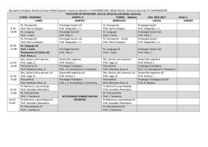 Recuadro completo: Docencia Anual. Mitad Superior: Docencia