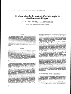 lEl clima húmedo del norte de Cataluña según la clasiﬁcación de