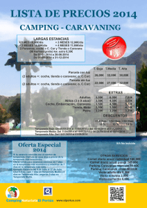 lista de precios 2014 - Camping Naturista El Portús