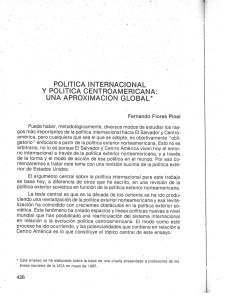 Política internacional y política centroamericana
