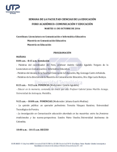 comunicación y educación - Universidad Tecnológica de Pereira
