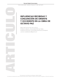 influencias recibidas y conjunción de oriente y occidente en la obra