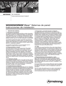 WOODWORKS® Ekos™ Sistemas de pared Instrucciones de