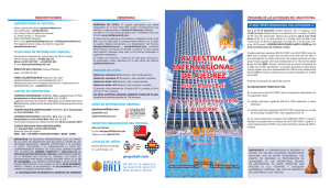Folleto del Festival - festival internacional de ajedrez bali