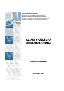 clima y cultura organizacional - Maestría en Educación Abierta y a