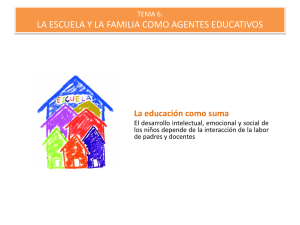 Tema 6: La escuela y la familia como agentes educativos
